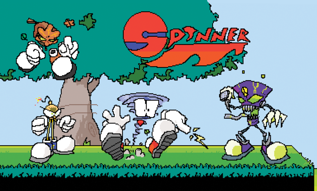Spinner the Whirlwind Comic Pixel Art by Bret Norwood