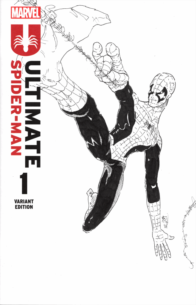 Ultimate Spider-Man 1 Sketch Cover by Bret Norwood