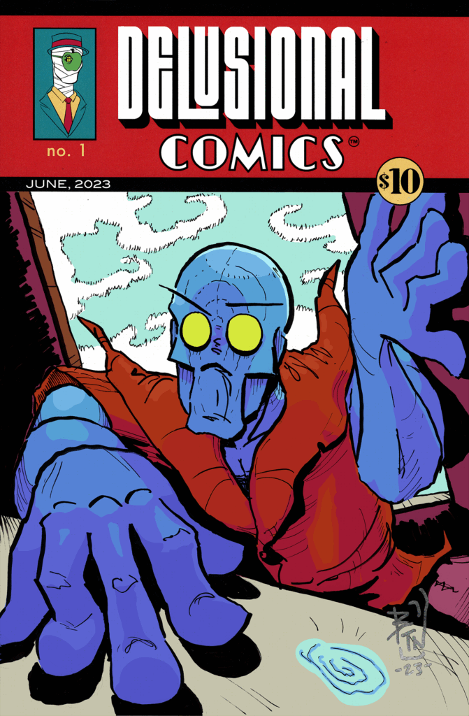 "Blueprint" by Delusional Comics faux cover by Bret Norwood
