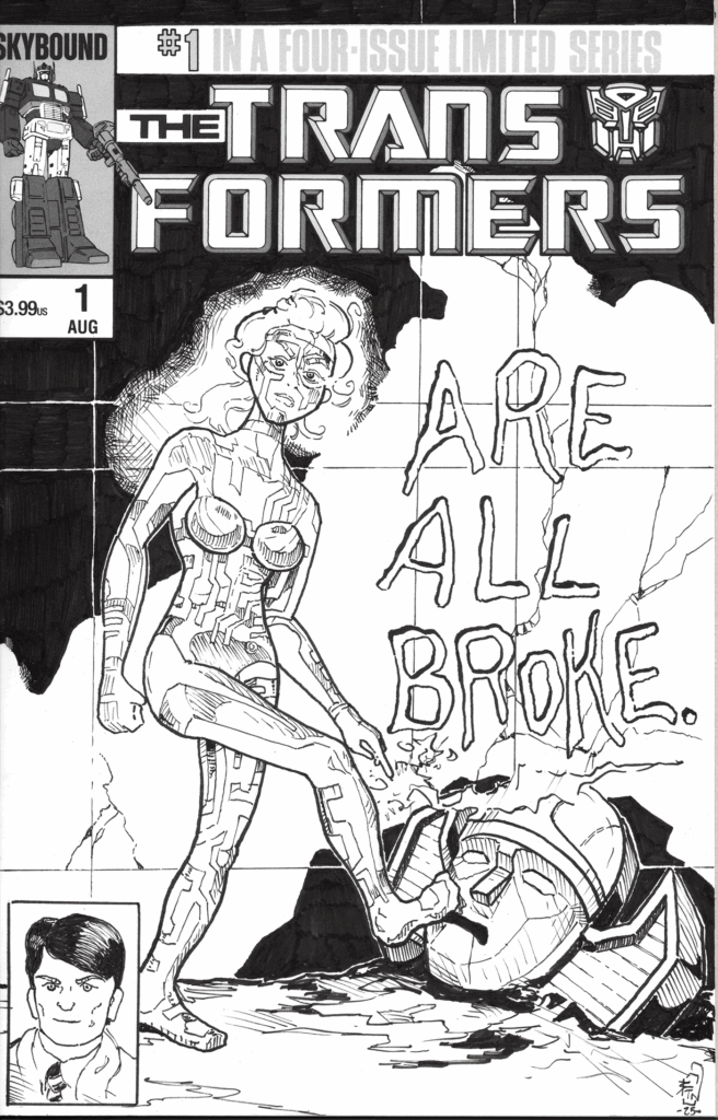 Transformers Circuit Breaker (G1) Sketch Cover Marvel Transformers 5 homage by Bret Norwood